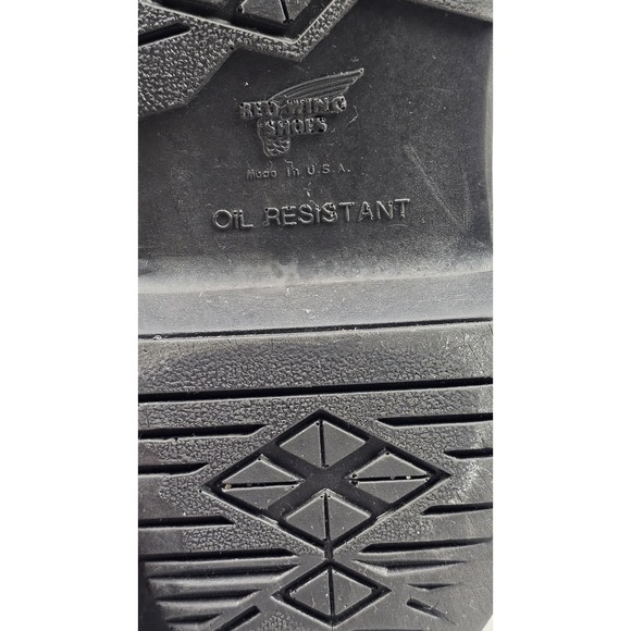 VTG Red Wing Boots Mens 8.5 H‎ Red Leather Steel Toe Work USA Made ANSI Z41 PT91 - Picture 8 of 10